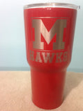30oz Stainless Steel Tumber POWDER COATED - RED